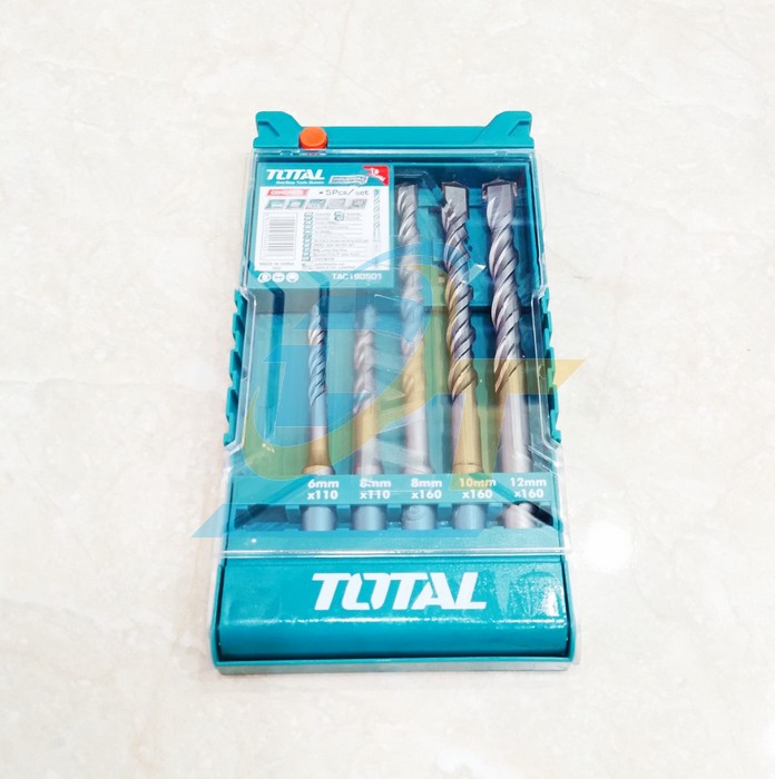 Bộ mũi khoan bê tông chuôi gài 5 chi tiết 6-12mm Total TAC190501  Total | Giá rẻ nhất - Công Ty TNHH Thương Mại Dịch Vụ Đạt Tâm