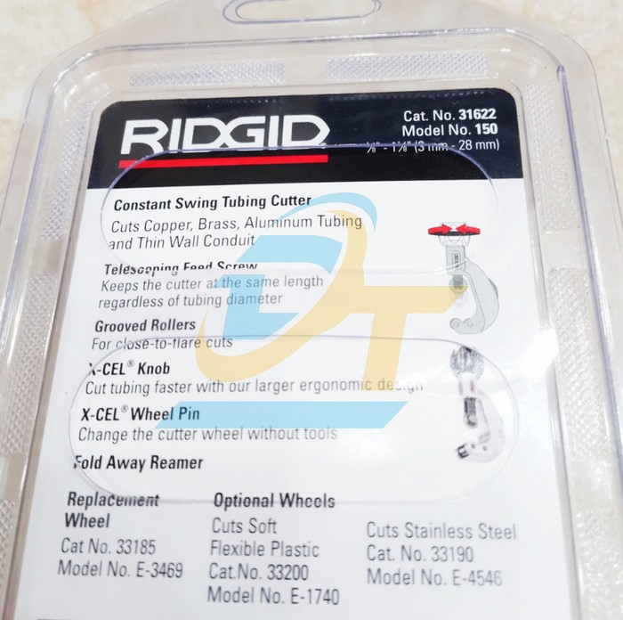 Dao cắt ống 1/8"-1.1/8" Ridgid 150 (31622)  RIDGID | Giá rẻ nhất - Công Ty TNHH Thương Mại Dịch Vụ Đạt Tâm
