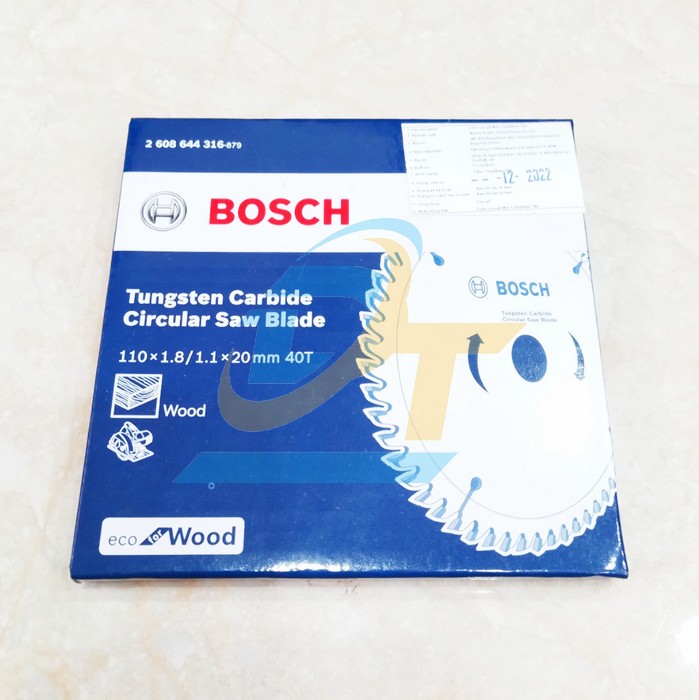 Lưỡi cưa gỗ 40 răng 110x20mm Bosch 2608644316 2608644316 Bosch | Giá rẻ nhất - Công Ty TNHH Thương Mại Dịch Vụ Đạt Tâm