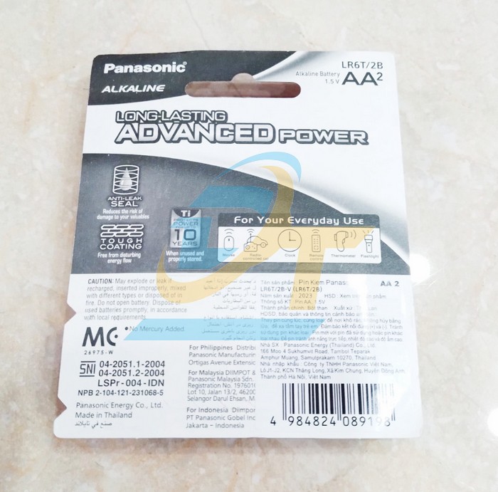 Pin Alkaline AA 1.5V Panasonic LR6T/2B (Vỉ 2 viên) LR6T/2B Panasonic | Giá rẻ nhất - Công Ty TNHH Thương Mại Dịch Vụ Đạt Tâm