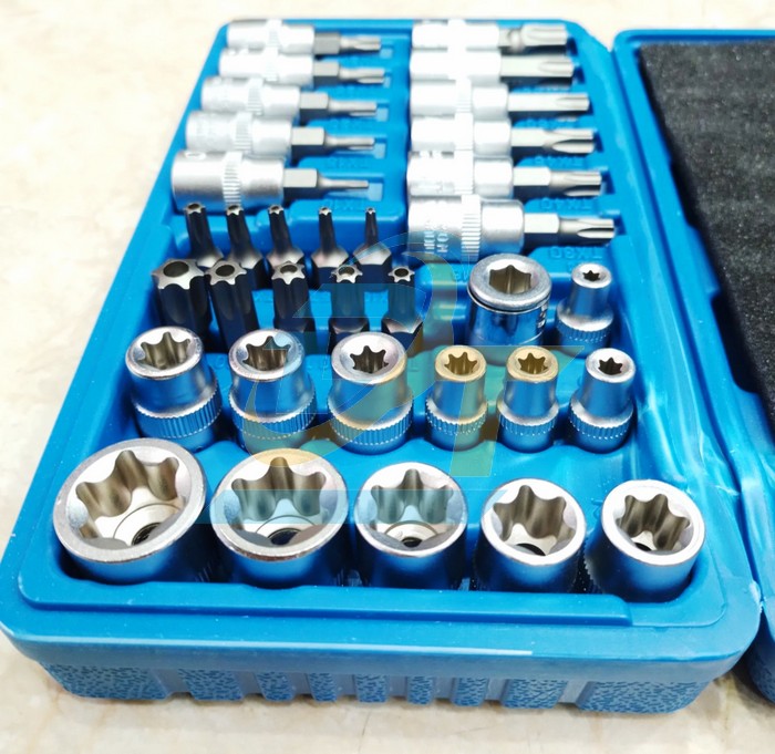 Bộ khẩu E v&agrave; tu&yacute;p hoa thị T 34 chi tiết 1/4" - 3/8"  China | Gi&aacute; rẻ nhất - C&ocirc;ng Ty TNHH Thương Mại Dịch Vụ Đạt T&acirc;m