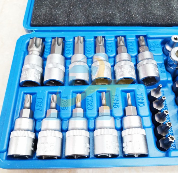 Bộ khẩu E v&agrave; tu&yacute;p hoa thị T 34 chi tiết 1/4" - 3/8"  China | Gi&aacute; rẻ nhất - C&ocirc;ng Ty TNHH Thương Mại Dịch Vụ Đạt T&acirc;m