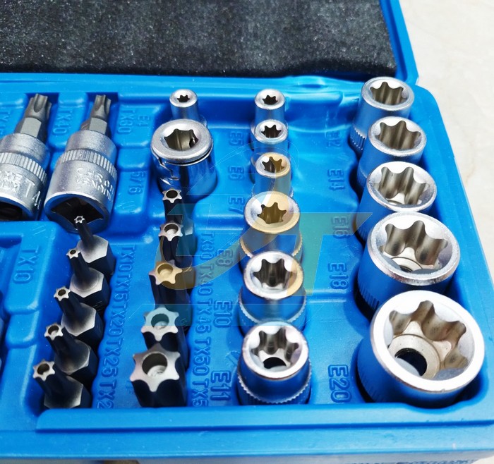 Bộ khẩu E v&agrave; tu&yacute;p hoa thị T 34 chi tiết 1/4" - 3/8"  China | Gi&aacute; rẻ nhất - C&ocirc;ng Ty TNHH Thương Mại Dịch Vụ Đạt T&acirc;m