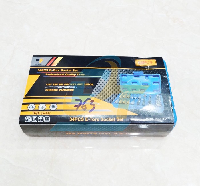 Bộ khẩu E v&agrave; tu&yacute;p hoa thị T 34 chi tiết 1/4" - 3/8"  China | Gi&aacute; rẻ nhất - C&ocirc;ng Ty TNHH Thương Mại Dịch Vụ Đạt T&acirc;m