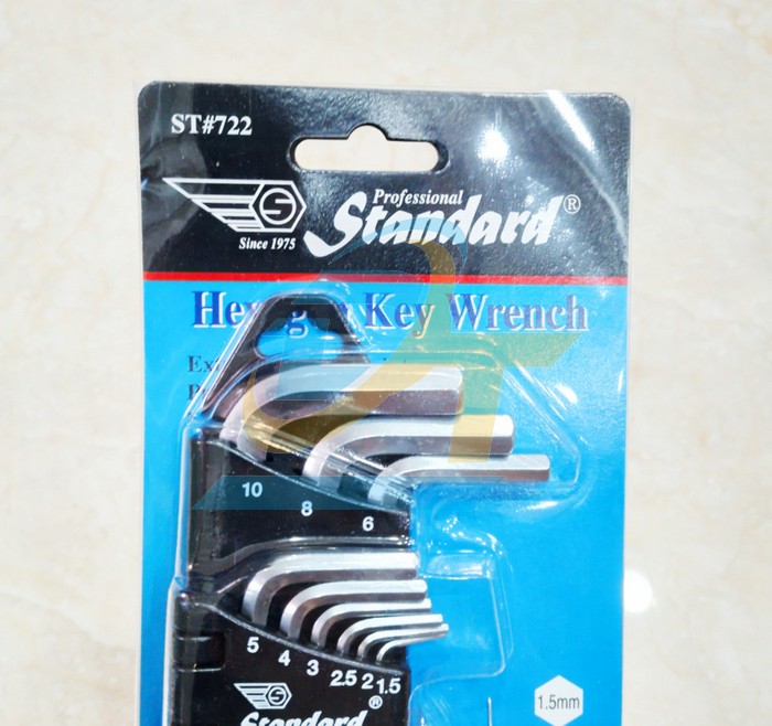 Bộ lục giác 9 cây hệ mét 1.5-10mm Standard ST#722 ST#722 Standard | Giá rẻ nhất - Công Ty TNHH Thương Mại Dịch Vụ Đạt Tâm