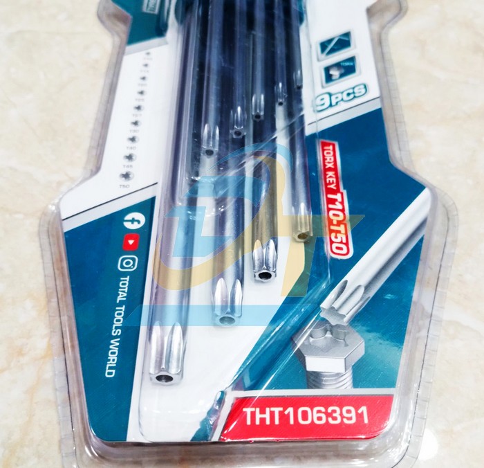 Bộ lục gi&aacute;c b&ocirc;ng d&agrave;i 9 chi tiết T10-T50 Total THT106391 THT106391 Total | Gi&aacute; rẻ nhất - C&ocirc;ng Ty TNHH Thương Mại Dịch Vụ Đạt T&acirc;m
