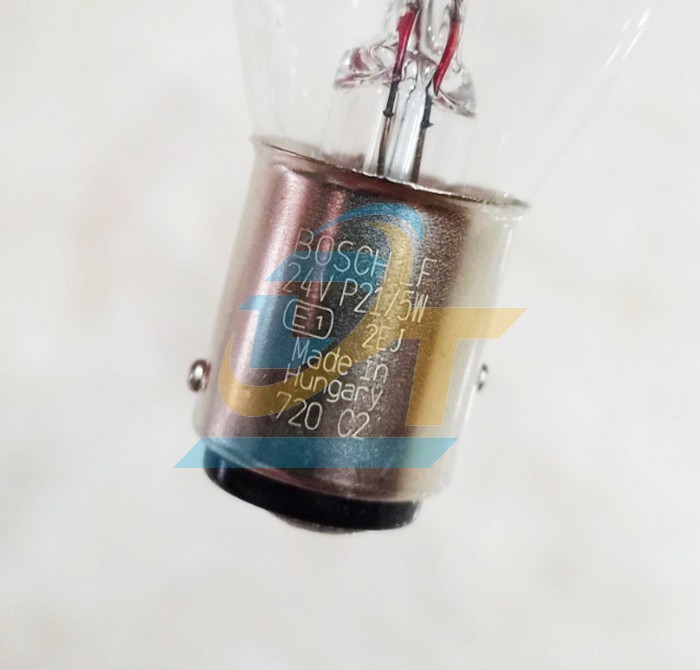 B&oacute;ng đ&egrave;n phanh ch&acirc;n g&agrave;i 2 t&oacute;c P21/5W 24V BAY15d Bosch 1987302524  Bosch | Gi&aacute; rẻ nhất - C&ocirc;ng Ty TNHH Thương Mại Dịch Vụ Đạt T&acirc;m