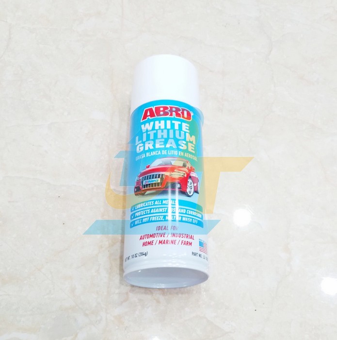 Chai xịt mỡ b&ograve; nước Abro White Lithium Grease 284g  ABRO | Gi&aacute; rẻ nhất - C&ocirc;ng Ty TNHH Thương Mại Dịch Vụ Đạt T&acirc;m