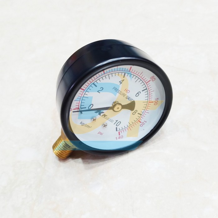 Đồng hồ đo áp suất 63mm 0-10kgf/cm2 (Chân đứng ren 13mm)  KK-GAUGES | Giá rẻ nhất - Công Ty TNHH Thương Mại Dịch Vụ Đạt Tâm