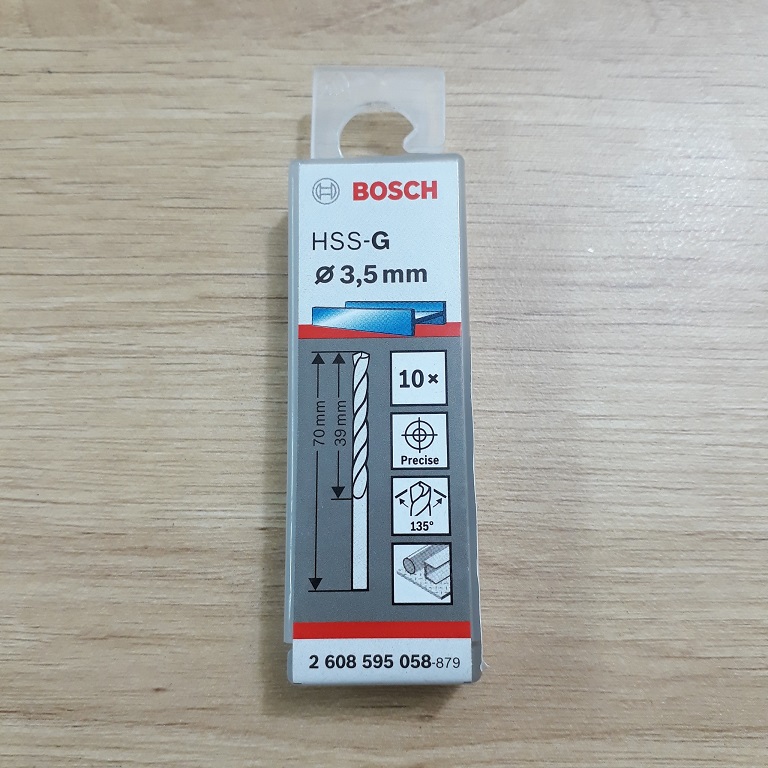 Mũi khoan sắt 3.5mm HSS-G Bosch 2608595058 2608595058 Bosch | Gi&aacute; rẻ nhất - C&ocirc;ng Ty TNHH Thương Mại Dịch Vụ Đạt T&acirc;m