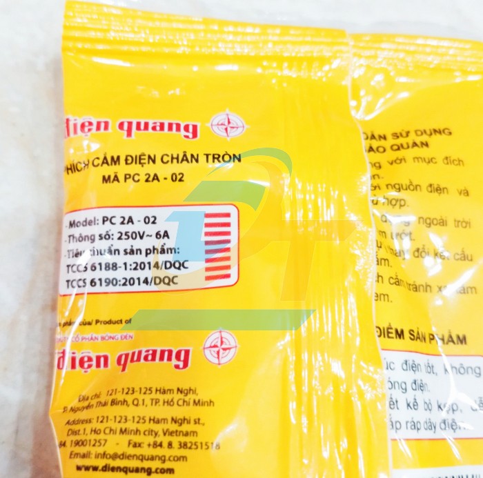 Ph&iacute;ch cắm ch&acirc;n tr&ograve;n Điện Quang PC 2A-02  DienQuang | Gi&aacute; rẻ nhất - C&ocirc;ng Ty TNHH Thương Mại Dịch Vụ Đạt T&acirc;m