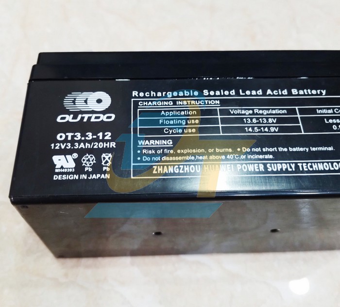 Ắc quy kh&ocirc; 12V 3.3Ah Outdo OT3.3-12  OUTDO | Gi&aacute; rẻ nhất - C&ocirc;ng Ty TNHH Thương Mại Dịch Vụ Đạt T&acirc;m