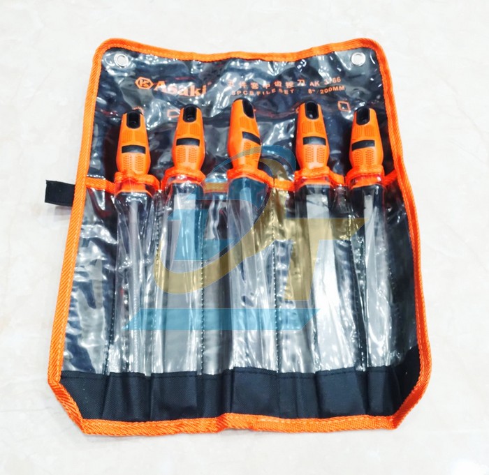 Bộ giũa sắt 5 chi tiết 8"/200mm Asaki AK-3766  Asaki | Giá rẻ nhất - Công Ty TNHH Thương Mại Dịch Vụ Đạt Tâm