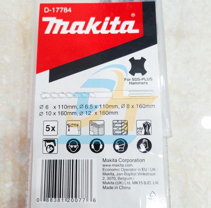 Bộ mũi khoan b&ecirc; t&ocirc;ng chu&ocirc;i g&agrave;i 5 chi tiết 6-12mm Makita D-17784  Makita | Gi&aacute; rẻ nhất - C&ocirc;ng Ty TNHH Thương Mại Dịch Vụ Đạt T&acirc;m