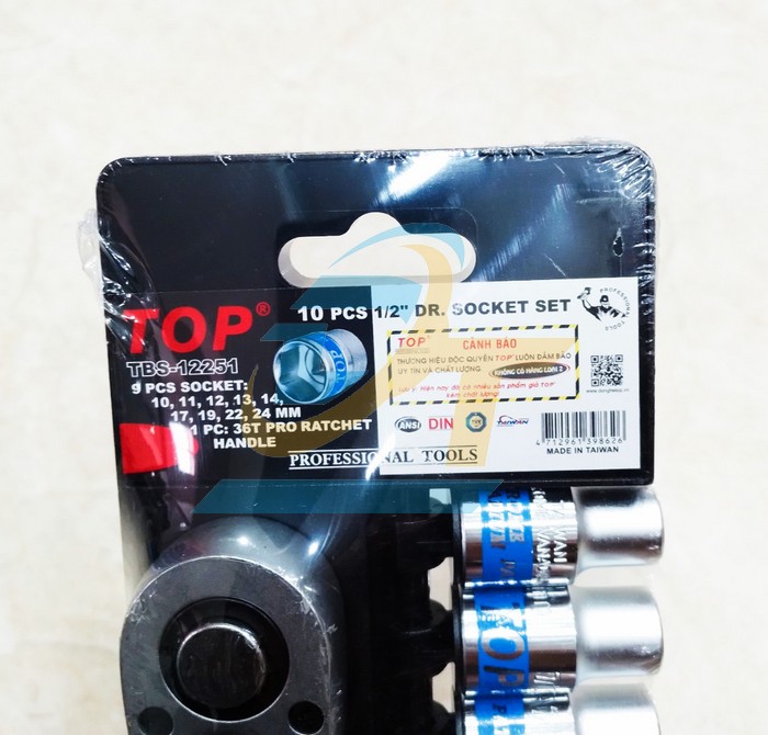 Bộ tuýp 10 chi tiết 1/2" cần tự động cán bọc nhựa TOP TBS-12251  TOP | Giá rẻ nhất - Công Ty TNHH Thương Mại Dịch Vụ Đạt Tâm