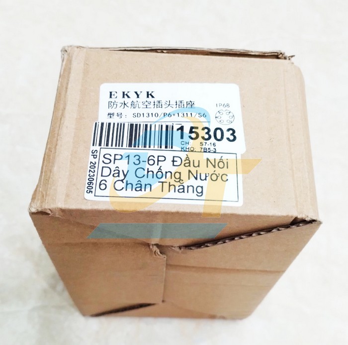 Đầu nối dây chống nước 6 chân thẳng (Đực + Cái) SP13-6P  China | Giá rẻ nhất - Công Ty TNHH Thương Mại Dịch Vụ Đạt Tâm
