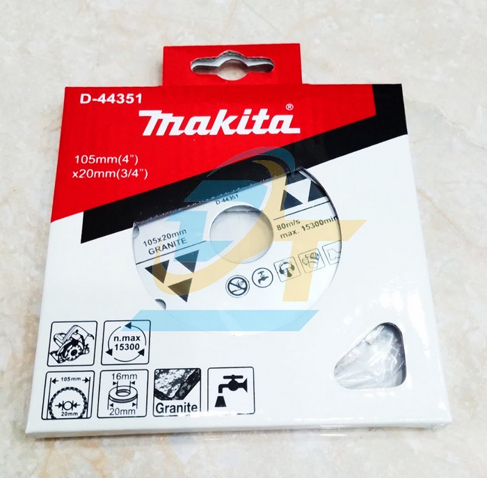 Lưỡi cắt gạch Granite 105x1.6x20mm Makita D-44351  Makita | Gi&aacute; rẻ nhất - C&ocirc;ng Ty TNHH Thương Mại Dịch Vụ Đạt T&acirc;m