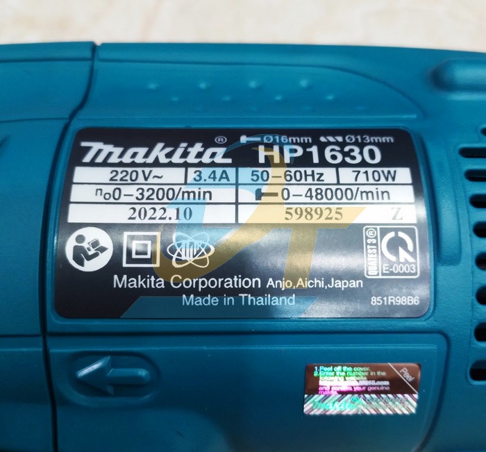 Máy khoan búa 16mm 710W Makita HP1630 HP1630 Makita | Giá rẻ nhất - Công Ty TNHH Thương Mại Dịch Vụ Đạt Tâm