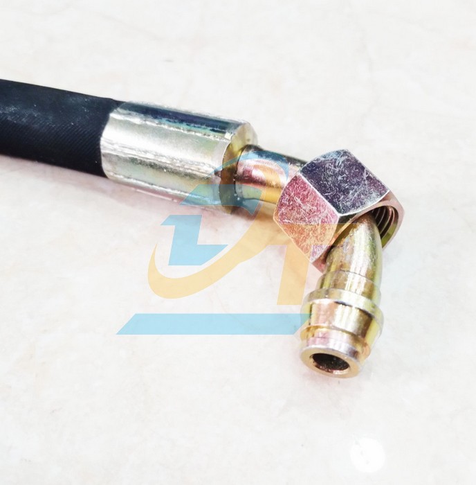 Ống tuy &ocirc; thủy lực 3/8"x1200mm bấm 2 đầu ren Đức 18 (1 đầu cốt cong)  VietNam | Gi&aacute; rẻ nhất - C&ocirc;ng Ty TNHH Thương Mại Dịch Vụ Đạt T&acirc;m