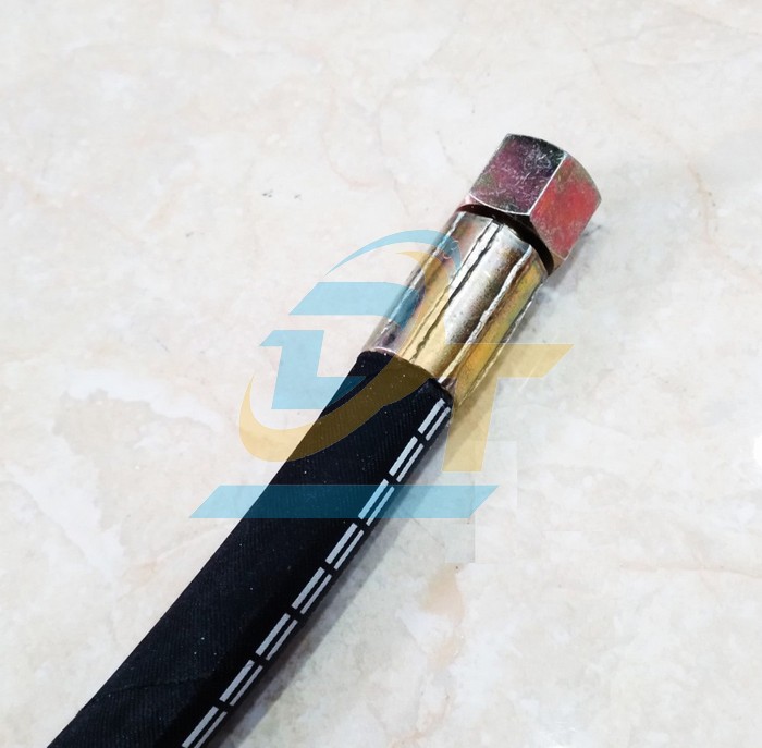 Ống tuy &ocirc; thủy lực 3/8"x1200mm bấm 2 đầu ren Đức 18 (1 đầu cốt cong)  VietNam | Gi&aacute; rẻ nhất - C&ocirc;ng Ty TNHH Thương Mại Dịch Vụ Đạt T&acirc;m