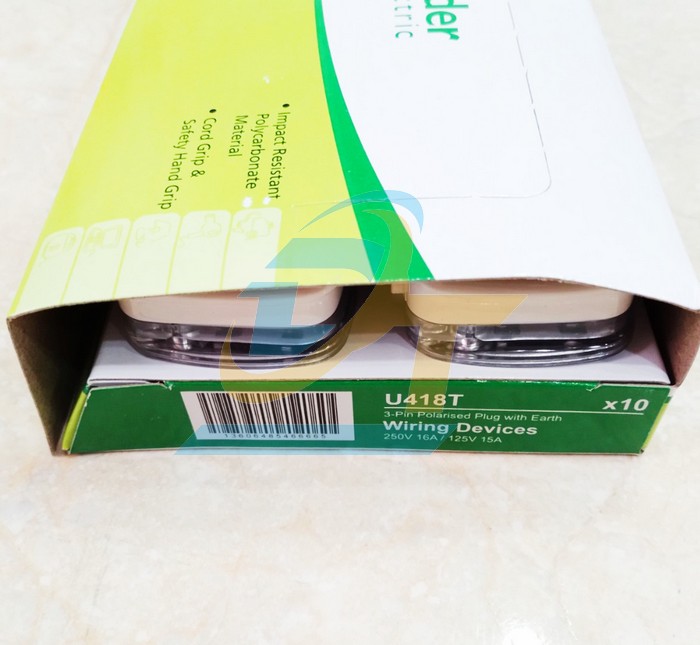 Ph&iacute;ch cắm 3 chấu 16A S-Flexi Schneider U418T_WE  SCHNEIDER | Gi&aacute; rẻ nhất - C&ocirc;ng Ty TNHH Thương Mại Dịch Vụ Đạt T&acirc;m