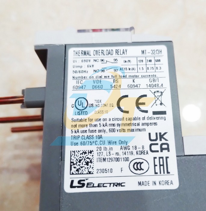 Relay nhiệt LS MT-32/3H 7.5A (6-9A) MT-32/3H LS | Giá rẻ nhất - Công Ty TNHH Thương Mại Dịch Vụ Đạt Tâm