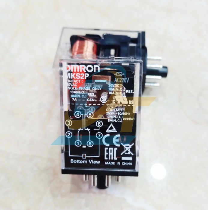 Relay trung gian 8 ch&acirc;n tr&ograve;n Omron MKS2P 220V  Omron | Gi&aacute; rẻ nhất - C&ocirc;ng Ty TNHH Thương Mại Dịch Vụ Đạt T&acirc;m