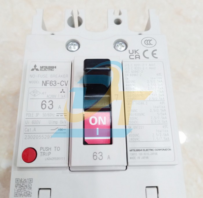 Cầu dao điện MCCB (khối) Mitsubishi NF63-CV 3P 63A 5kA  MITSUBISHI | Gi&aacute; rẻ nhất - C&ocirc;ng Ty TNHH Thương Mại Dịch Vụ Đạt T&acirc;m
