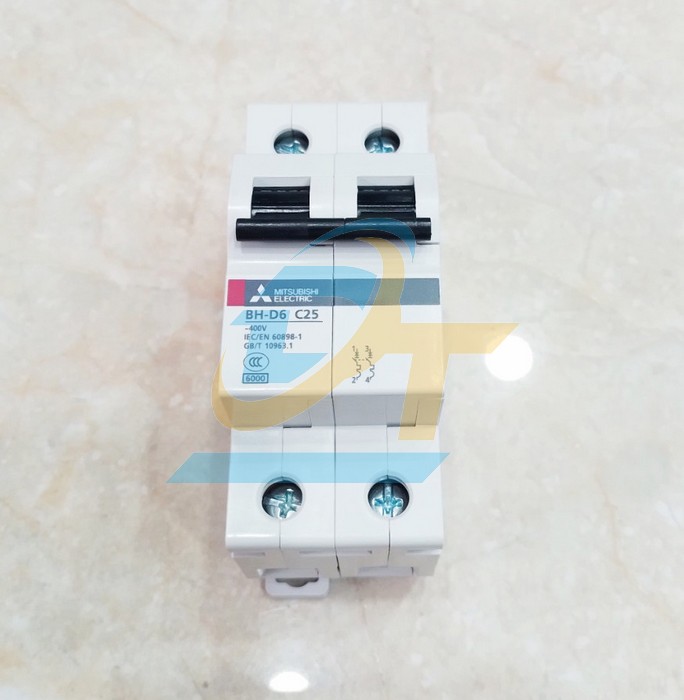 Cầu dao tự động MCB Mitsubishi BH-D6 (Type C N) 2P 25A 6kA  MITSUBISHI | Giá rẻ nhất - Công Ty TNHH Thương Mại Dịch Vụ Đạt Tâm
