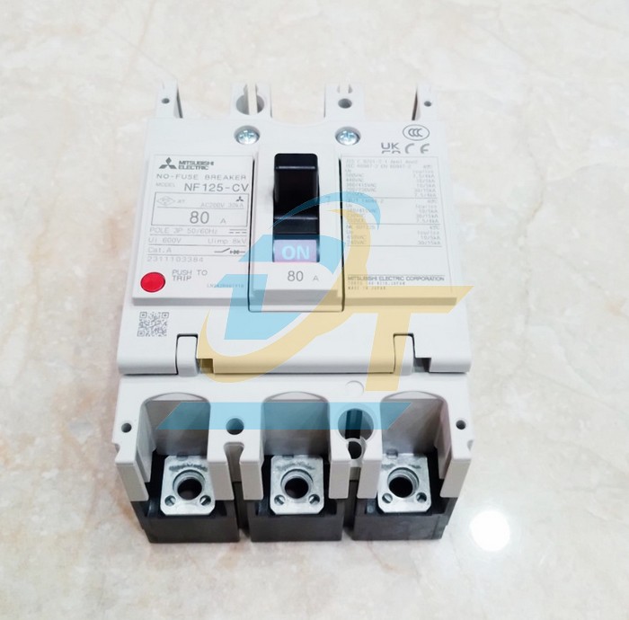 Cầu dao điện MCCB (khối) Mitsubushi NF125-CV 3P 80A 10kA  MITSUBISHI | Giá rẻ nhất - Công Ty TNHH Thương Mại Dịch Vụ Đạt Tâm