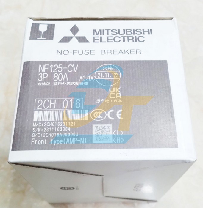 Cầu dao điện MCCB (khối) Mitsubushi NF125-CV 3P 80A 10kA  MITSUBISHI | Giá rẻ nhất - Công Ty TNHH Thương Mại Dịch Vụ Đạt Tâm