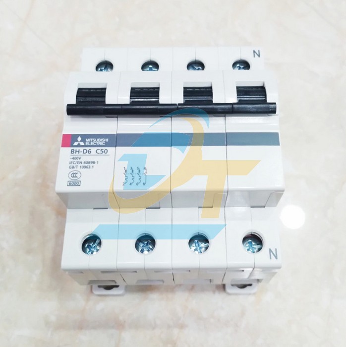 Cầu dao tự động MCB Mitsubishi BH-D6 (Type C N) 4P 50A 6kA  MITSUBISHI | Giá rẻ nhất - Công Ty TNHH Thương Mại Dịch Vụ Đạt Tâm