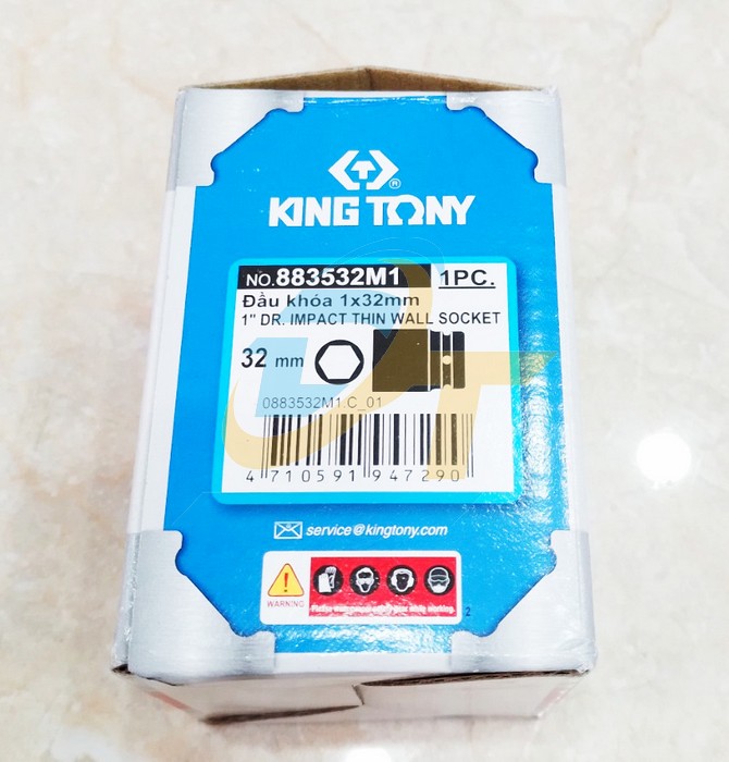 Đầu tuýp đen 1'' ra lục giác 32mm Kingtony 883532M  KingTony | Giá rẻ nhất - Công Ty TNHH Thương Mại Dịch Vụ Đạt Tâm