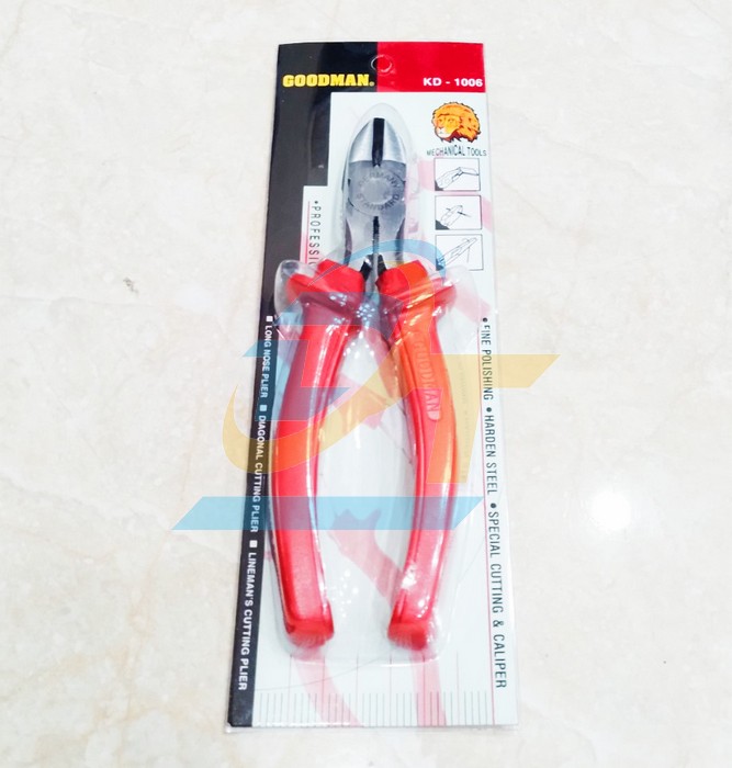 Kìm cắt cán đỏ 7.5" Goodman KD-1006  Goodman | Giá rẻ nhất - Công Ty TNHH Thương Mại Dịch Vụ Đạt Tâm