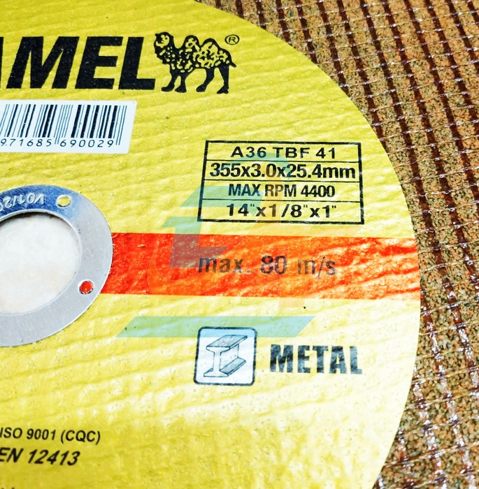 Đ&aacute; cắt sắt Camel 355x3x25.4  Camel | Gi&aacute; rẻ nhất - C&ocirc;ng Ty TNHH Thương Mại Dịch Vụ Đạt T&acirc;m