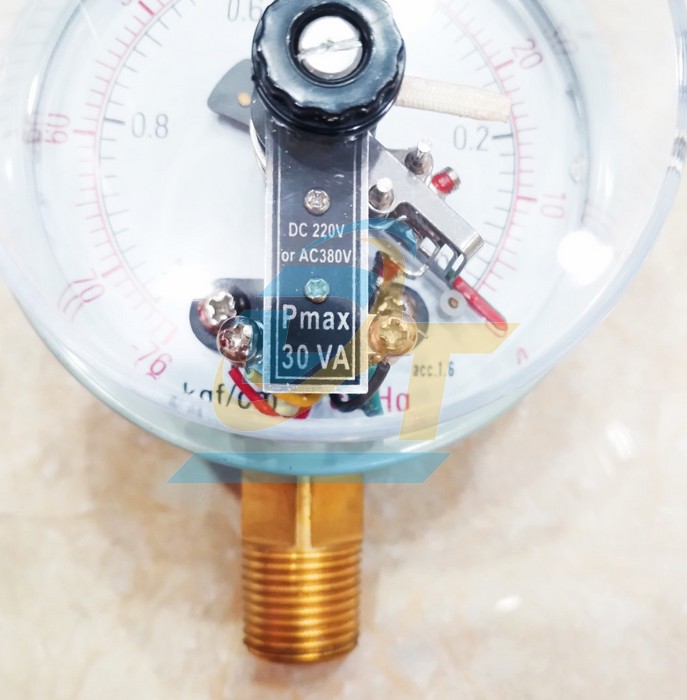 Đồng hồ đo áp suất 3 kim 100mm -76-0cmHg Yamaki (Chân đứng ren 21mm)  YAMAKI | Giá rẻ nhất - Công Ty TNHH Thương Mại Dịch Vụ Đạt Tâm
