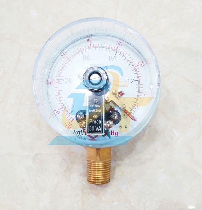 Đồng hồ đo áp suất 3 kim 100mm -76-0cmHg Yamaki (Chân đứng ren 21mm)  YAMAKI | Giá rẻ nhất - Công Ty TNHH Thương Mại Dịch Vụ Đạt Tâm