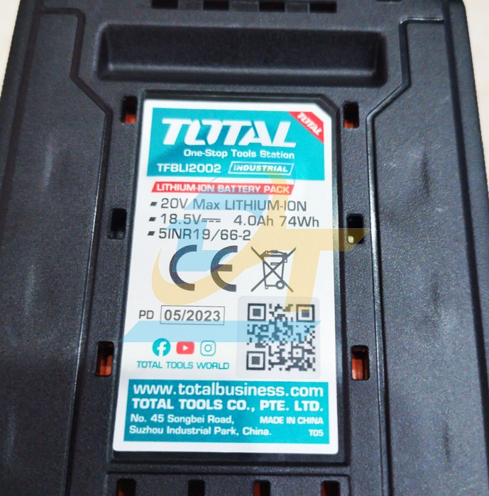 M&aacute;y thổi hơi n&oacute;ng d&ugrave;ng pin 20V Total TBLI20025 (K&egrave;m 1 pin 4.0Ah + 1 Sạc)  Total | Gi&aacute; rẻ nhất - C&ocirc;ng Ty TNHH Thương Mại Dịch Vụ Đạt T&acirc;m
