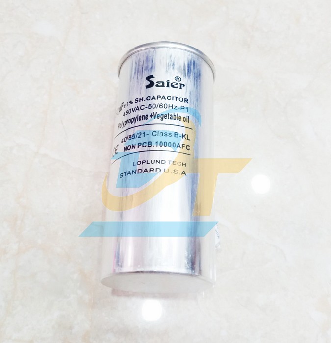 Tụ nhôm 400V Saier CBB65 50uF  Saier | Giá rẻ nhất - Công Ty TNHH Thương Mại Dịch Vụ Đạt Tâm