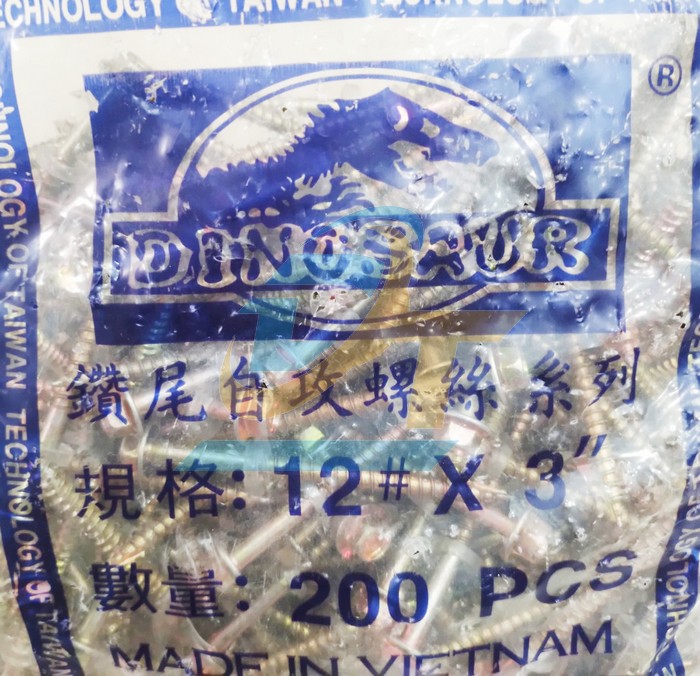 Vít bắn tôn gỗ ron trắng xi 7 màu Dinosaur M12x75mm  DINOSAUR | Giá rẻ nhất - Công Ty TNHH Thương Mại Dịch Vụ Đạt Tâm