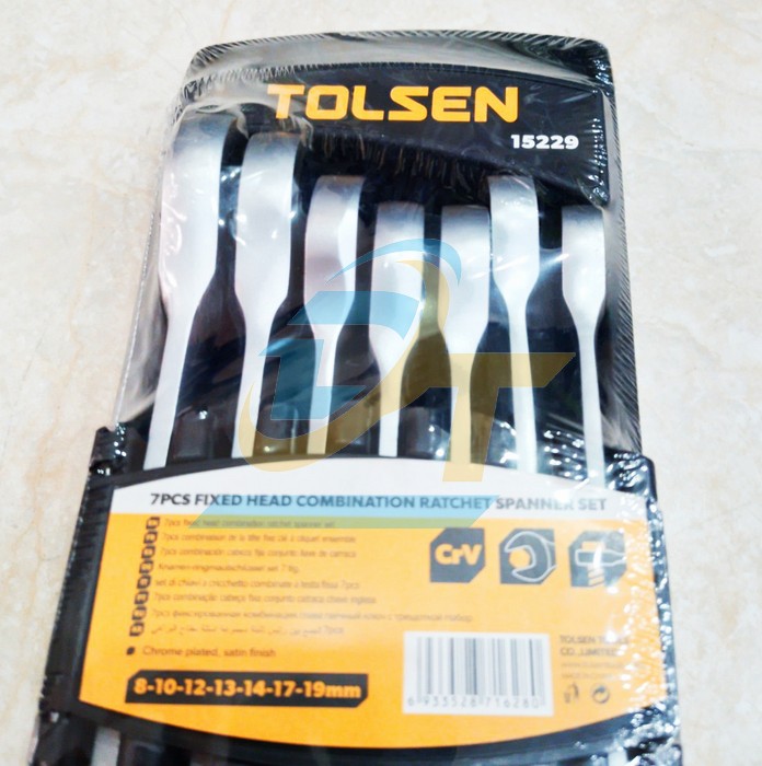 Bộ v&ograve;ng miệng tự động 7 chi tiết 8-19mm Tolsen 15229  Tolsen | Gi&aacute; rẻ nhất - C&ocirc;ng Ty TNHH Thương Mại Dịch Vụ Đạt T&acirc;m