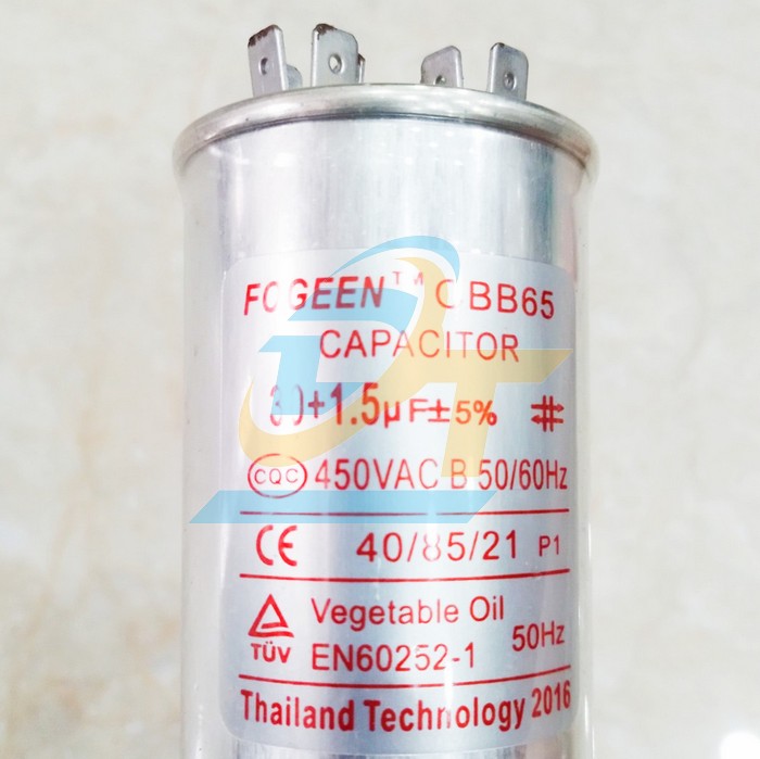 Tụ điều hòa 2 chân 450V CBB65 30+1.5uF  China | Giá rẻ nhất - Công Ty TNHH Thương Mại Dịch Vụ Đạt Tâm