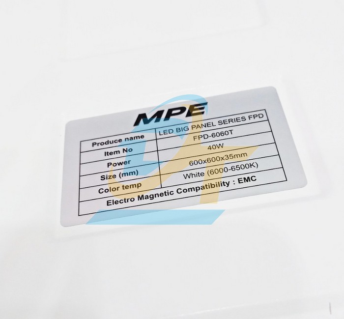 Đèn Led Panel 600x600x35mm 40W 6000-6500K MPE FPD-6060T FPD-6060T MPE | Giá rẻ nhất - Công Ty TNHH Thương Mại Dịch Vụ Đạt Tâm