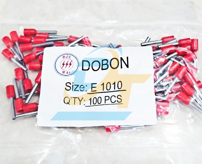 Đầu cos pin rỗng Dobon E1010 (Tiết diện cáp 1.0mm2)  DOBON | Giá rẻ nhất - Công Ty TNHH Thương Mại Dịch Vụ Đạt Tâm