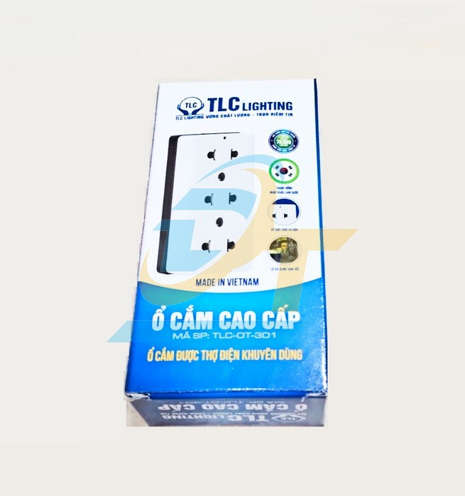 Ổ cắm 3 lỗ 2 chấu TLC TLC-OT-3D1  TLC | Gi&aacute; rẻ nhất - C&ocirc;ng Ty TNHH Thương Mại Dịch Vụ Đạt T&acirc;m