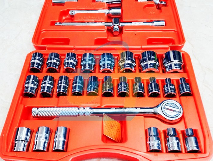 Bộ tuýp 1/2" 32 chi tiết 8-32mm xi bóng Asaki AK-9770 AK-9770 Asaki | Giá rẻ nhất - Công Ty TNHH Thương Mại Dịch Vụ Đạt Tâm