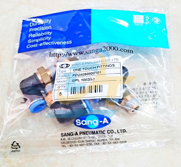 Co nối hơi chữ L phi 10mm - Ren ngoài 13mm Sang-A GPL1002  SANG-A | Giá rẻ nhất - Công Ty TNHH Thương Mại Dịch Vụ Đạt Tâm