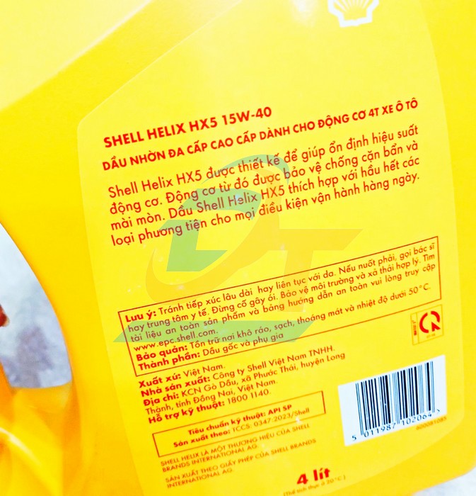 Dầu nhớt động cơ xăng Shell Helix HX5 15W-40 4L  Shell-Spirax | Giá rẻ nhất - Công Ty TNHH Thương Mại Dịch Vụ Đạt Tâm
