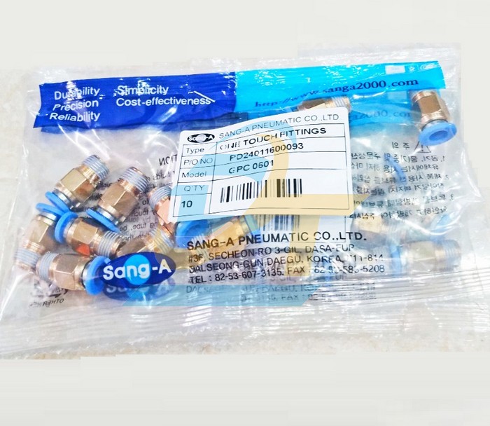 Đầu nối hơi thẳng ren ngo&agrave;i 9.6 ống 6 Sang-A GPC0601  SANG-A | Gi&aacute; rẻ nhất - C&ocirc;ng Ty TNHH Thương Mại Dịch Vụ Đạt T&acirc;m