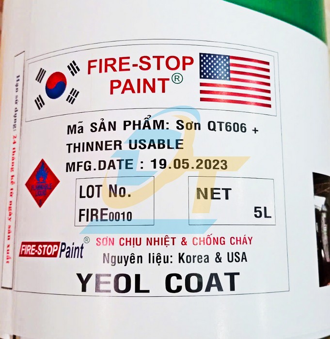 Sơn chống cháy chịu nhiệt 900°C FIRE-STOP PAINT 5L  FIRE-STOPPAINT | Giá rẻ nhất - Công Ty TNHH Thương Mại Dịch Vụ Đạt Tâm